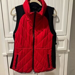 Athleta Quilted Red and Black Vest